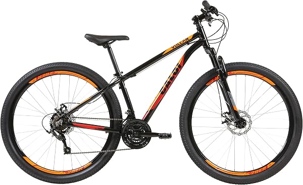 Bicicleta Aro 29 Caloi Vulcan 21v Preta Tam. 17 Câmbio SunRun