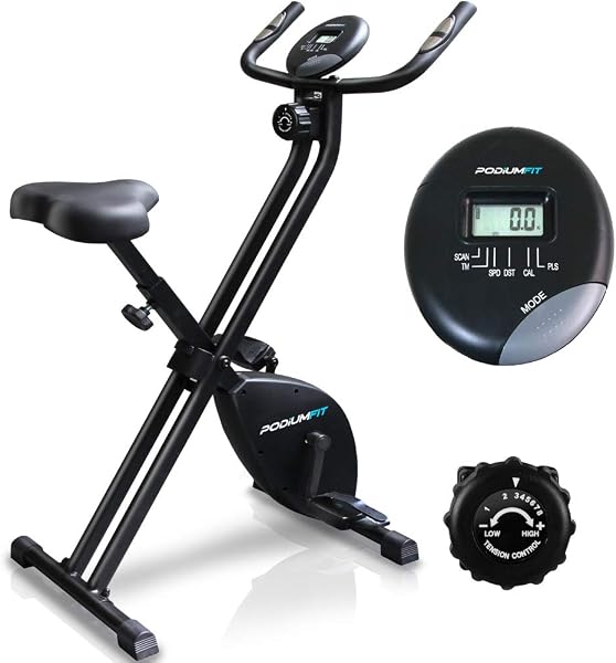 PodiumFit X-Bike XB100 Bicicleta Ergométrica Dobrável Magnética 8 Cargas